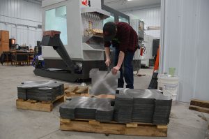 CNC Milling, deburring contoured plates